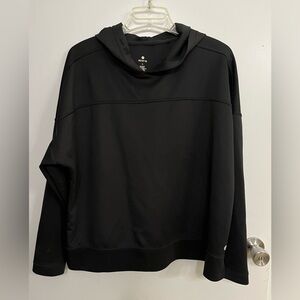 Apana Black Crewneck Hoodie Sweater, size large